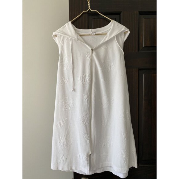 Wearabouts White Terry Zip-Up Cover-Up Dress – Size L - Picture 2 of 7